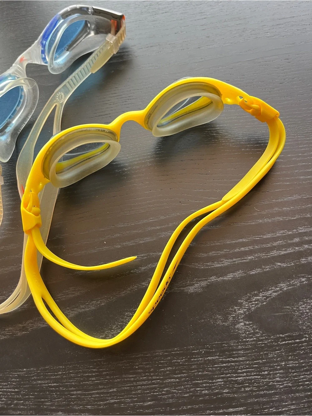 Speedo Swim Goggles Lot Clear Blue Biofuse & Bright Yellow Youth Adult 6.5